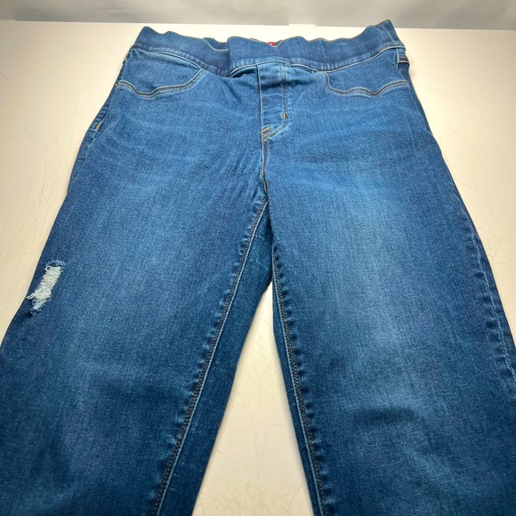 Spanx Distressed Skinny Jeans Raw Hem 28 W 27”Inseam - Picture 1 of 7